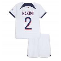 Paris Saint-Germain Achraf Hakimi #2 Vieras Peliasu Lasten 2023-24 Lyhythihainen (+ Lyhyet housut)